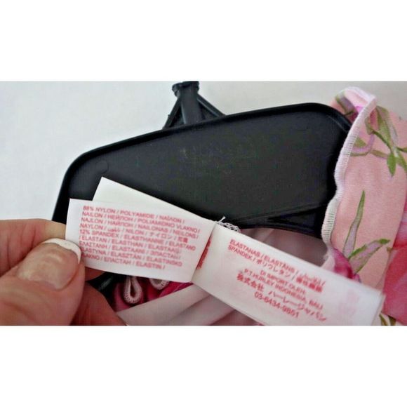 LoveShackFancy x Hurley HLSFR100 Women's Sz L Hibiscus Cropped L/S Rashguard $85 - Picture 8 of 8